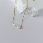Baroque Pearl Chain Necklace — Baroque Pearl & 18K Gold Vermeil | SENLORE