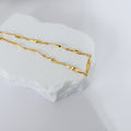 Knot-Bamboo Wave Necklace — Sterling Silver & 18K Gold Vermeil | SENLORE