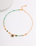 Four-Point Star Green Crystal Necklace — Sterling Silver, 18K Gold Vermeil, green zircon, green quartz | SENLORE