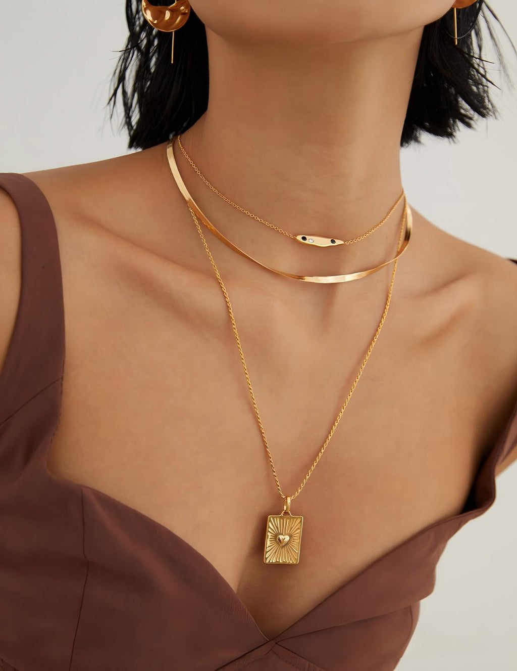 Snake Chain Necklace — Sterling Silver, 18K Gold Vermeil | SENLORE