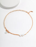 Moonstone Pearl Necklace — Sterling Silver, 18K Gold Vermeil, natural freshwater pearl, moonstone | SENLORE