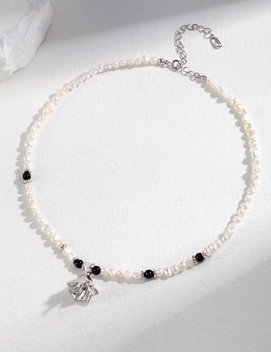 Dancing Skirt Pearl Necklace — Sterling Silver, 18K Gold Vermeil, natural freshwater pearl, agate | SENLORE
