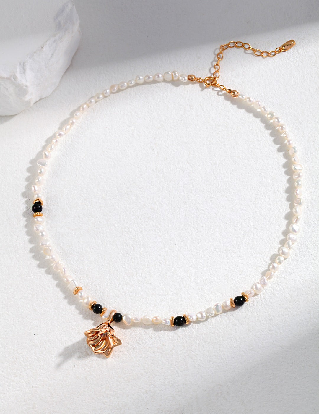 Dancing Skirt Pearl Necklace — Sterling Silver, 18K Gold Vermeil, natural freshwater pearl, agate | SENLORE