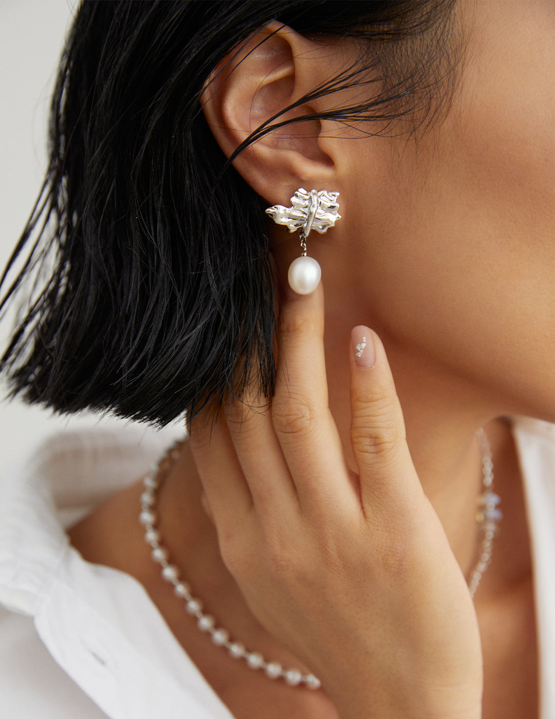 Vintage Pearl Earrings — Sterling Silver, 18K Gold Vermeil, natural freshwater pearl | SENLORE