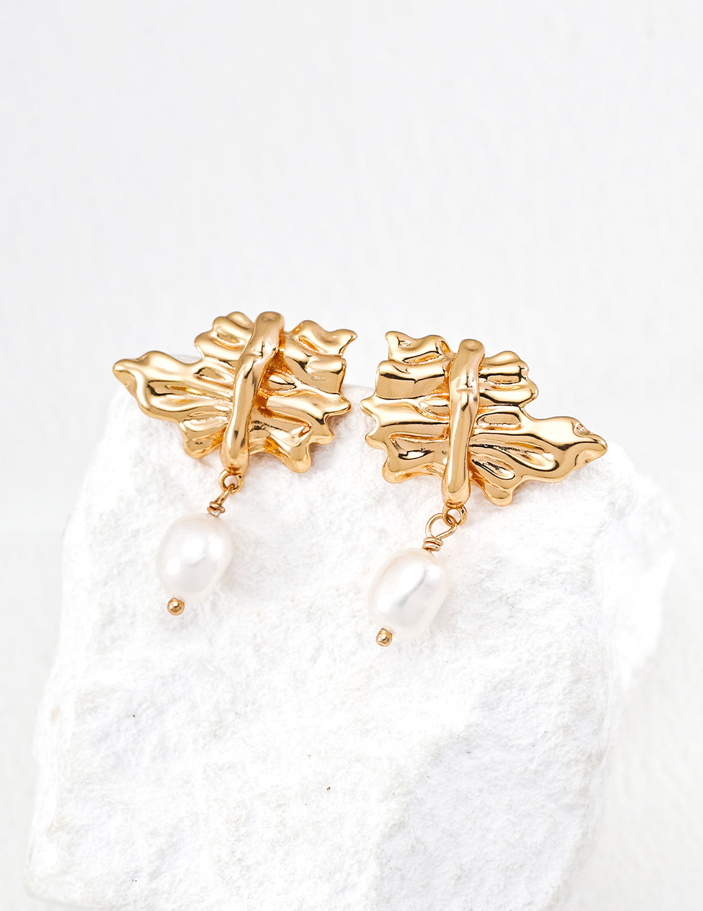 Vintage Pearl Earrings — Sterling Silver, 18K Gold Vermeil, natural freshwater pearl | SENLORE