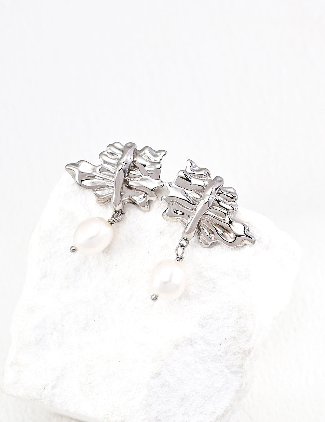 Vintage Pearl Earrings — Sterling Silver, 18K Gold Vermeil, natural freshwater pearl | SENLORE