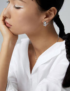 SENLORE Moon Asymmetric Earrings – Side View