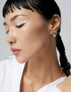 SENLORE Moon Asymmetric Earrings – Lifestyle Shot