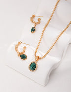 Malachite Coral Earrings — 18K Gold Vermeil, malachite | SENLORE