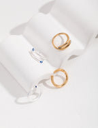 Minimal Blue Zircon Ring — Sterling Silver, 18K Gold Vermeil, cubic zirconia | SENLORE