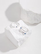 Minimal Blue Zircon Ring — Sterling Silver, 18K Gold Vermeil, cubic zirconia | SENLORE