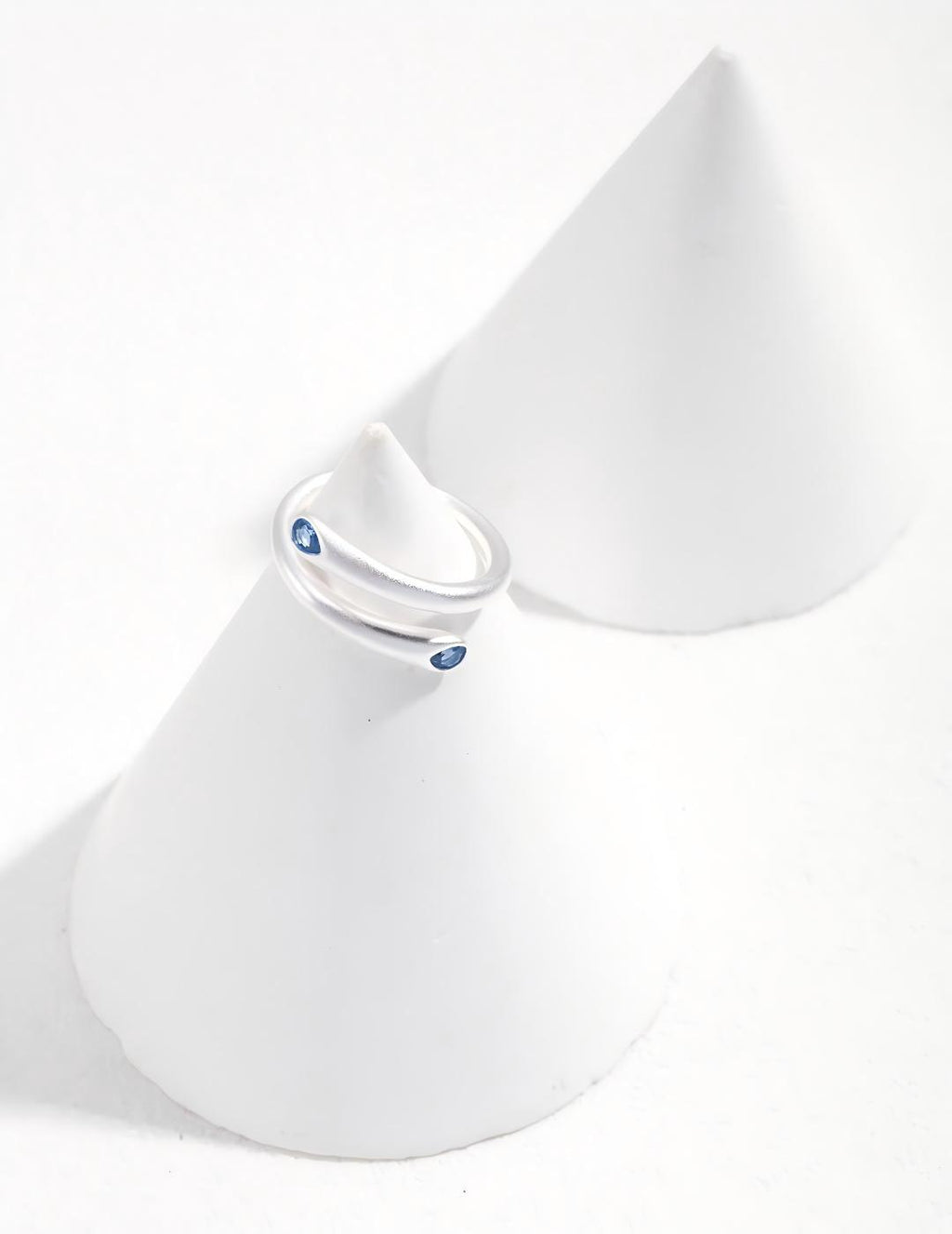 Blue Zircon Line Ring — Sterling Silver, 18K Gold Vermeil, cubic zirconia | SENLORE