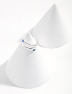 Blue Zircon Line Ring — Sterling Silver, 18K Gold Vermeil, cubic zirconia | SENLORE