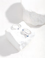 Blue Zircon Line Ring — Sterling Silver, 18K Gold Vermeil, cubic zirconia | SENLORE