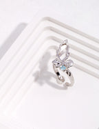Butterfly Wing Zircon Ring — Sterling Silver, 18K Gold Vermeil, cubic zirconia | SENLORE