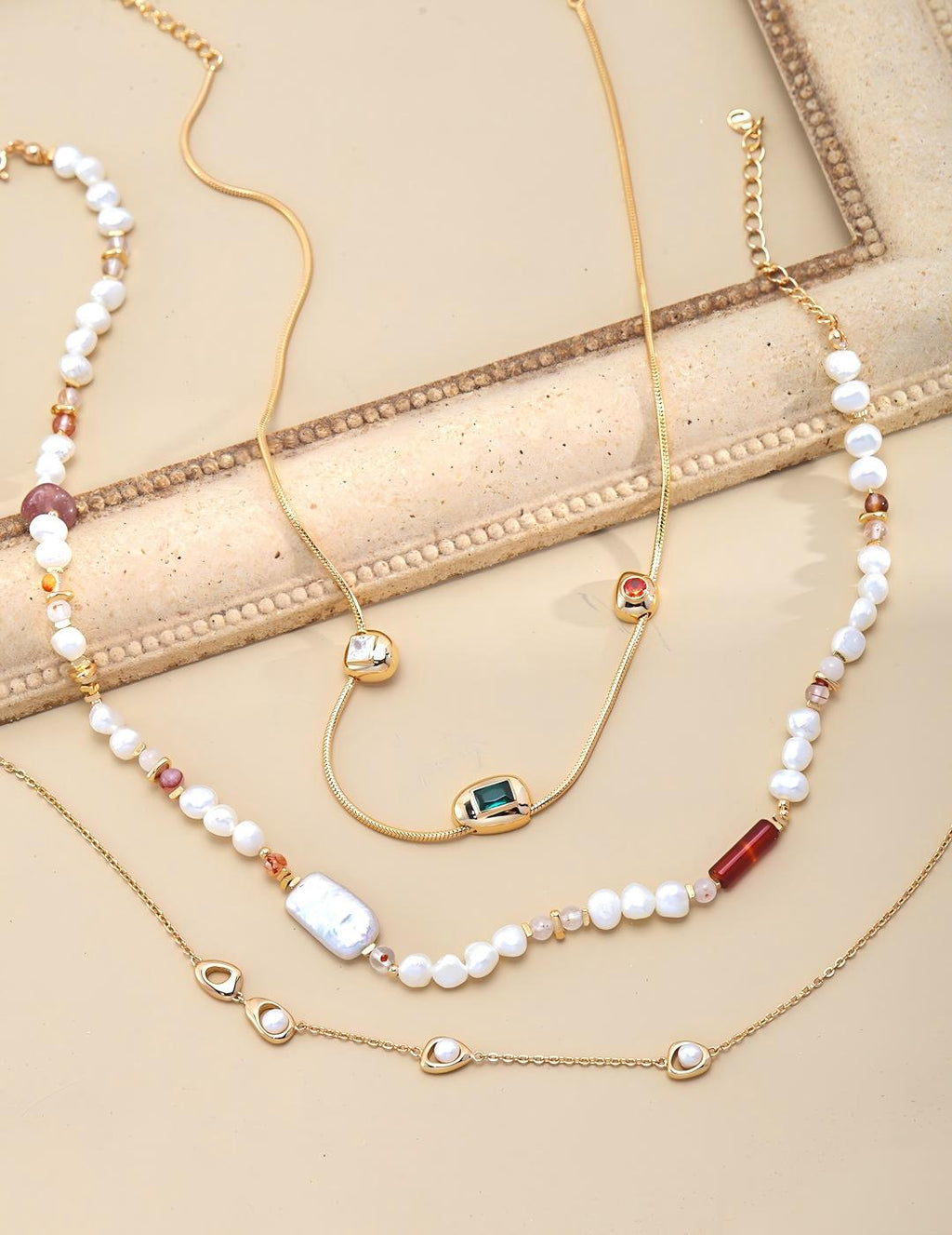 Simple Pearl Necklace — 18K Gold Vermeil, natural freshwater pearl | SENLORE