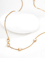 Simple Pearl Necklace — 18K Gold Vermeil, natural freshwater pearl | SENLORE