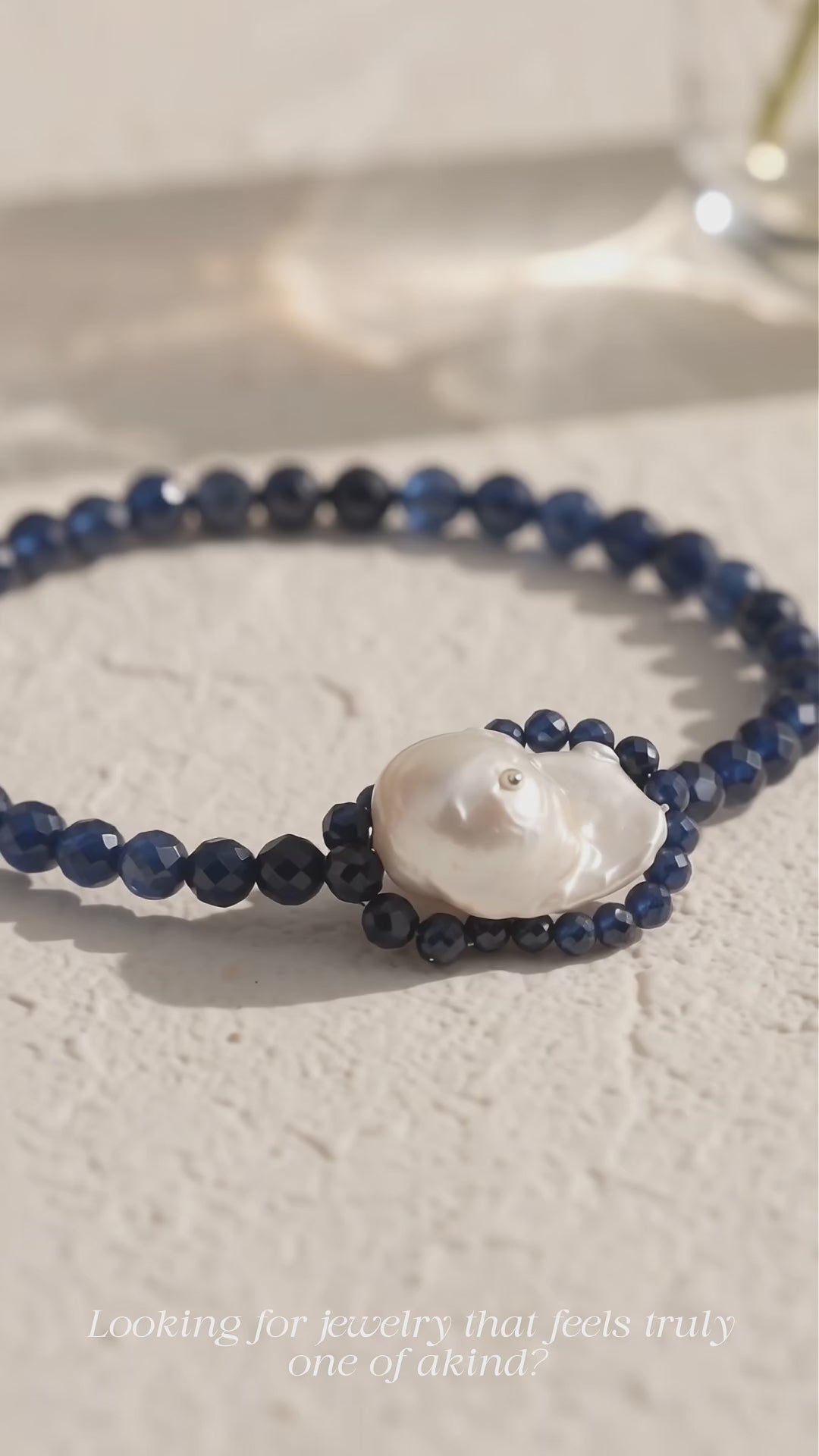 Raw Stone Baroque Pearl Bracelet
