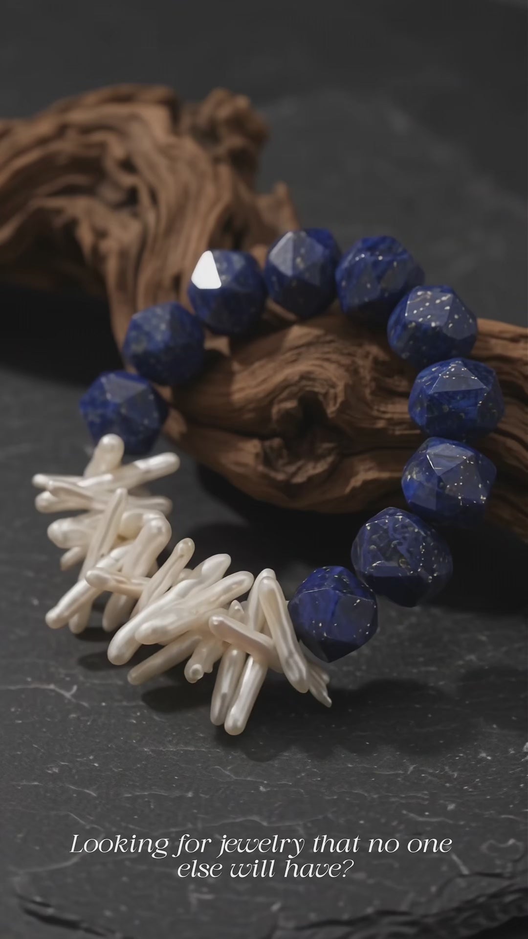 Baroque Lapis Lazuli Bracelet