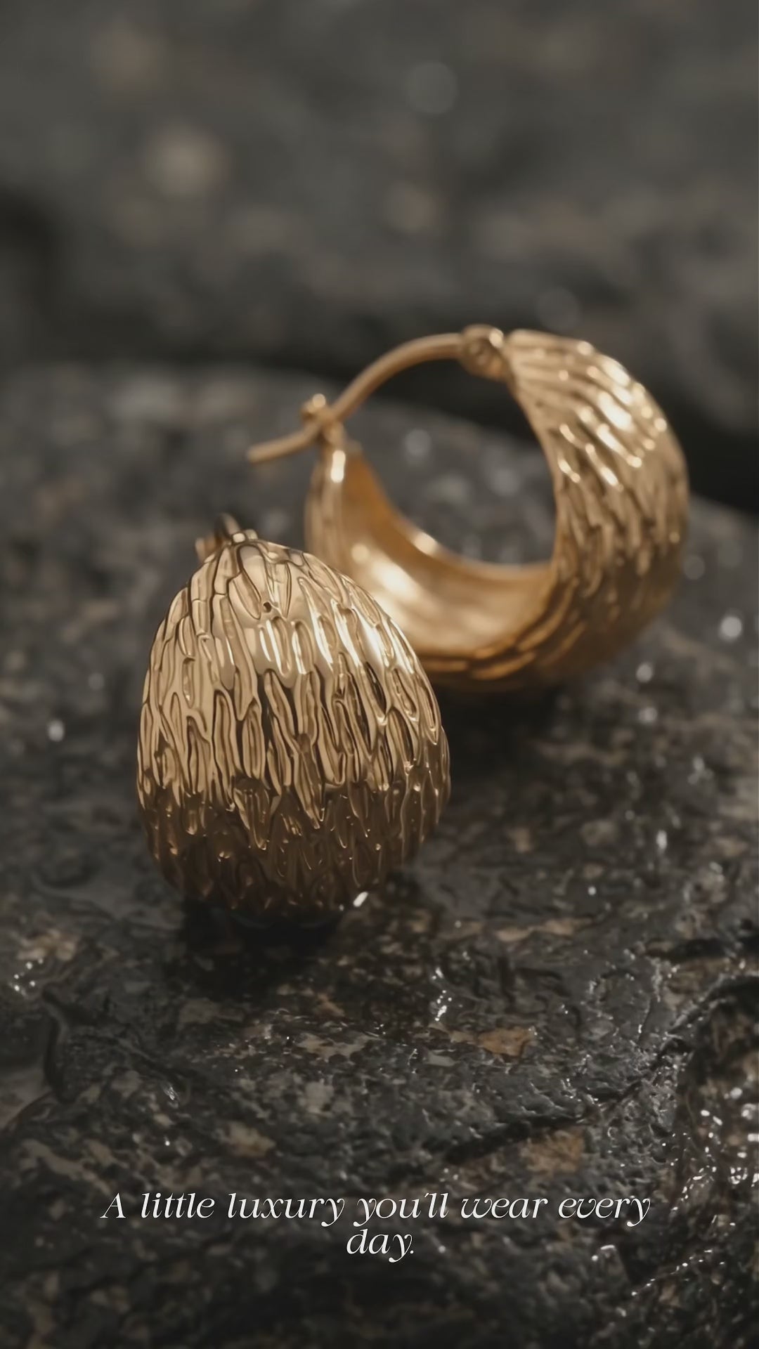 Hand-Carved Texture Earrings