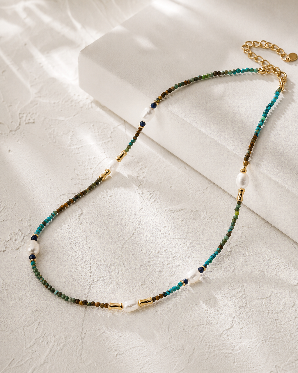 Minimalist Lapis Lazuli Turquoise Necklace
