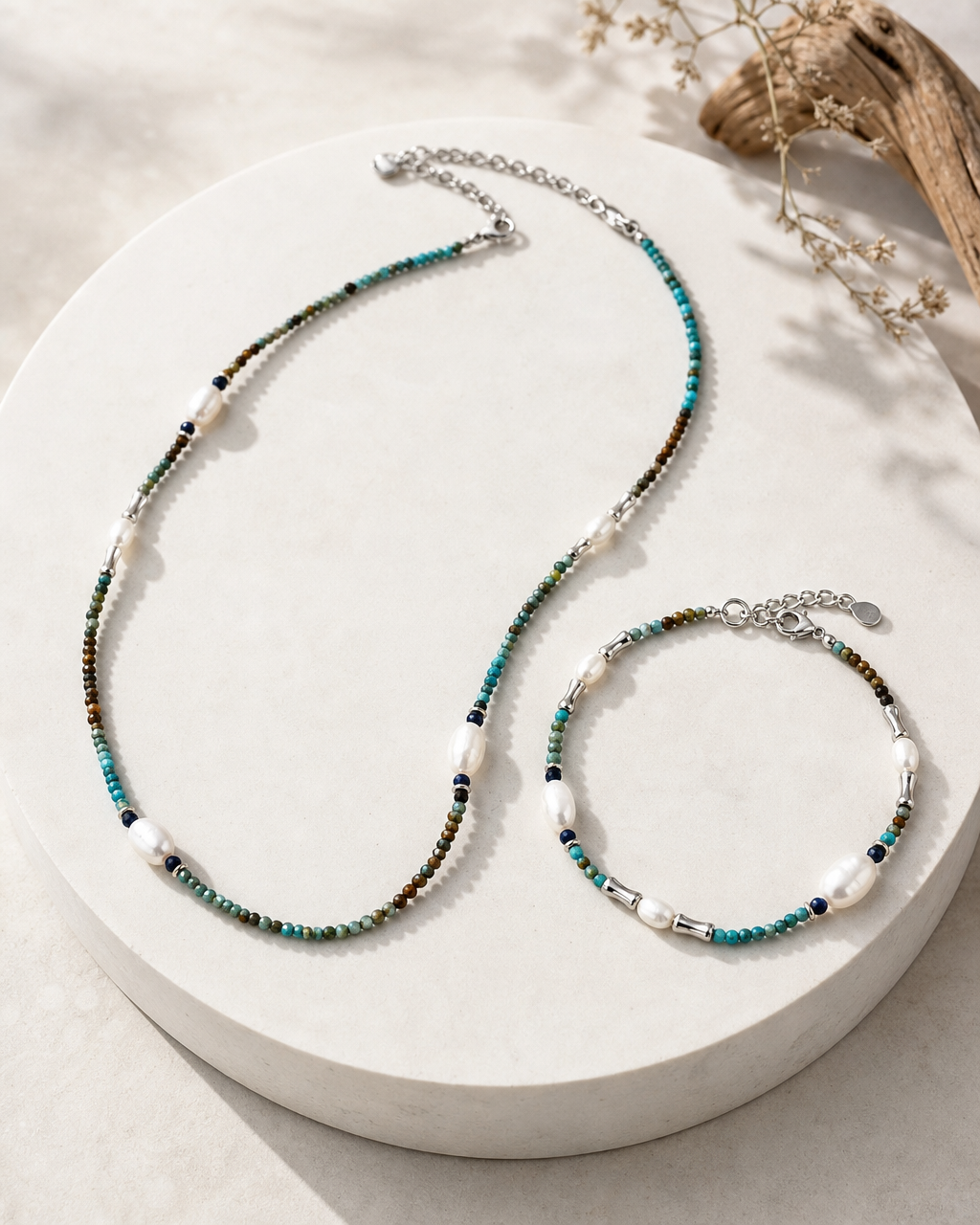 Minimalist Lapis Lazuli Turquoise Necklace