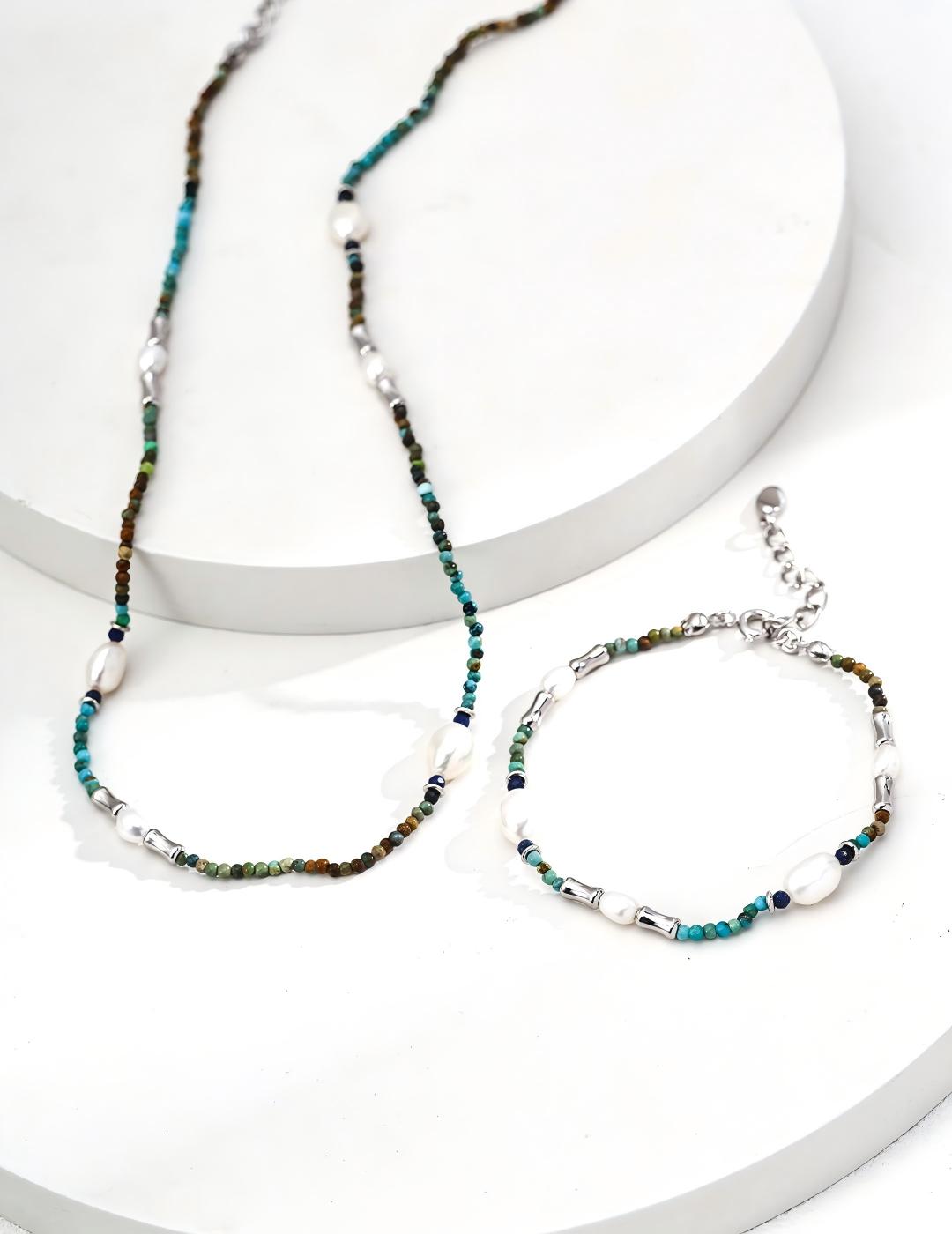 Minimalist Lapis Lazuli Turquoise Necklace